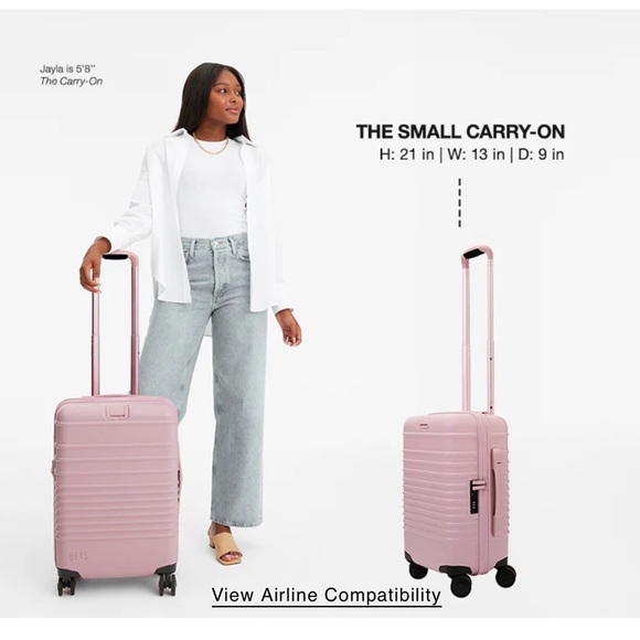 Beis Travel Small Carry-on Roller luggage in Berry - Picture 13 of 16